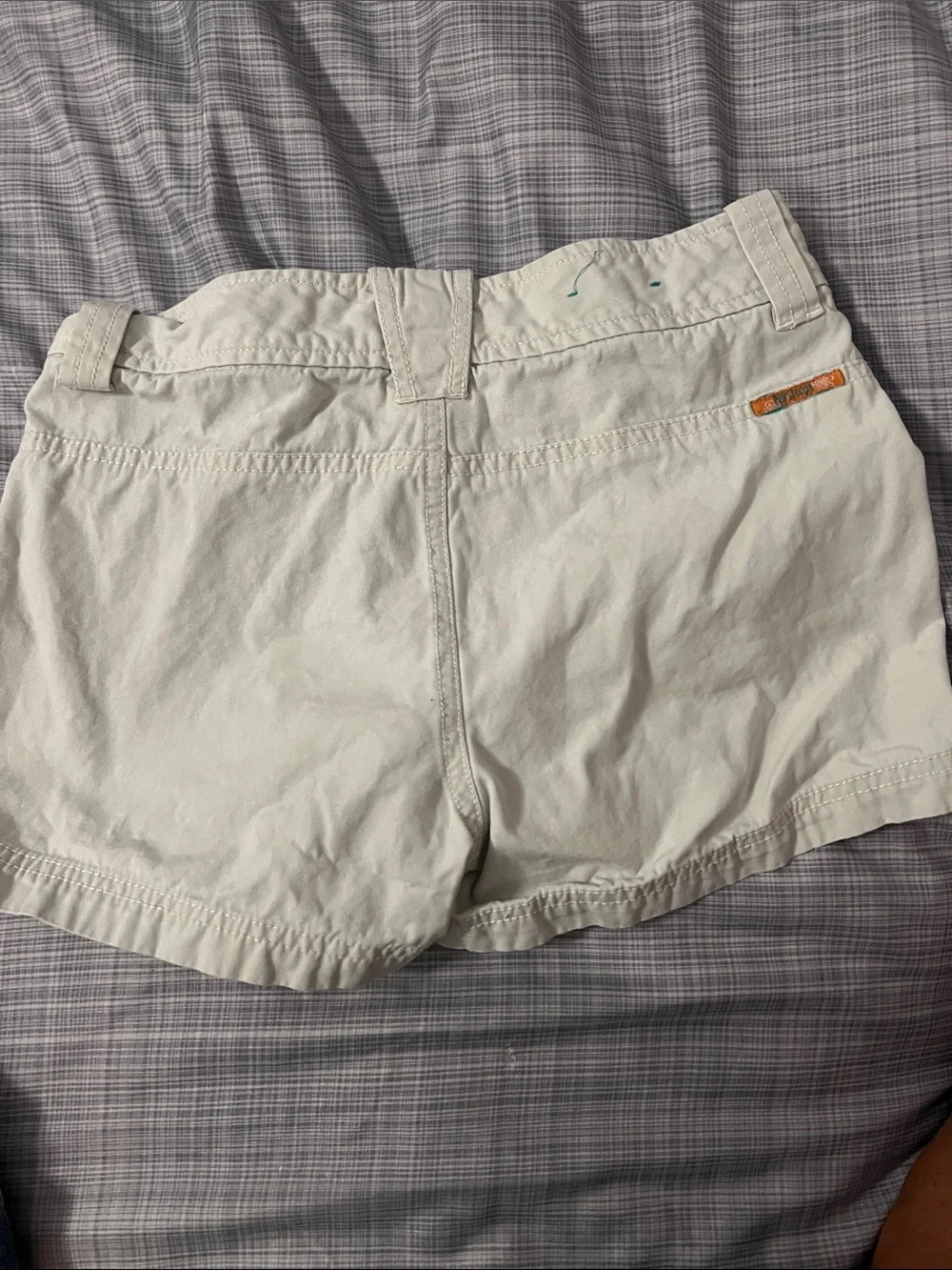 Khaki and flowered girls shorts